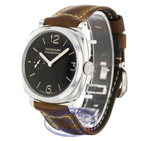 Panerai Radiomir 1940 Black Dial Brown Leather .